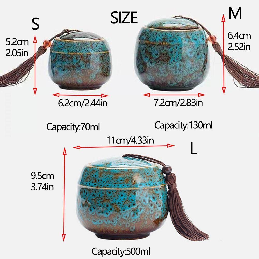 Portable Tea Organize Box Ceramic Coffee Canister Easy To Clean Food Storage Container  Travel