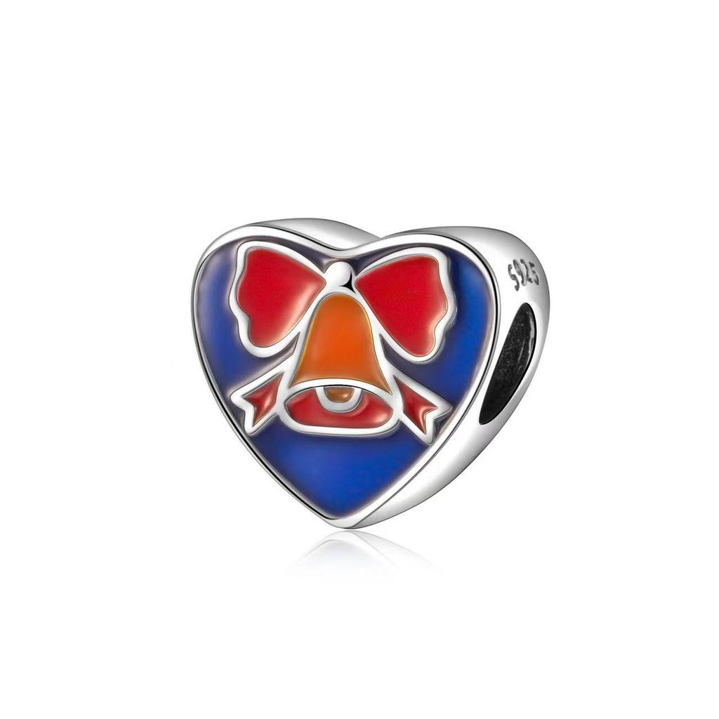 Brand New Christmas Copper Metal Santa Claus Snowman Charm Bead Component Bead Components Compatible With Pandora Authentic Original Bracelets Party