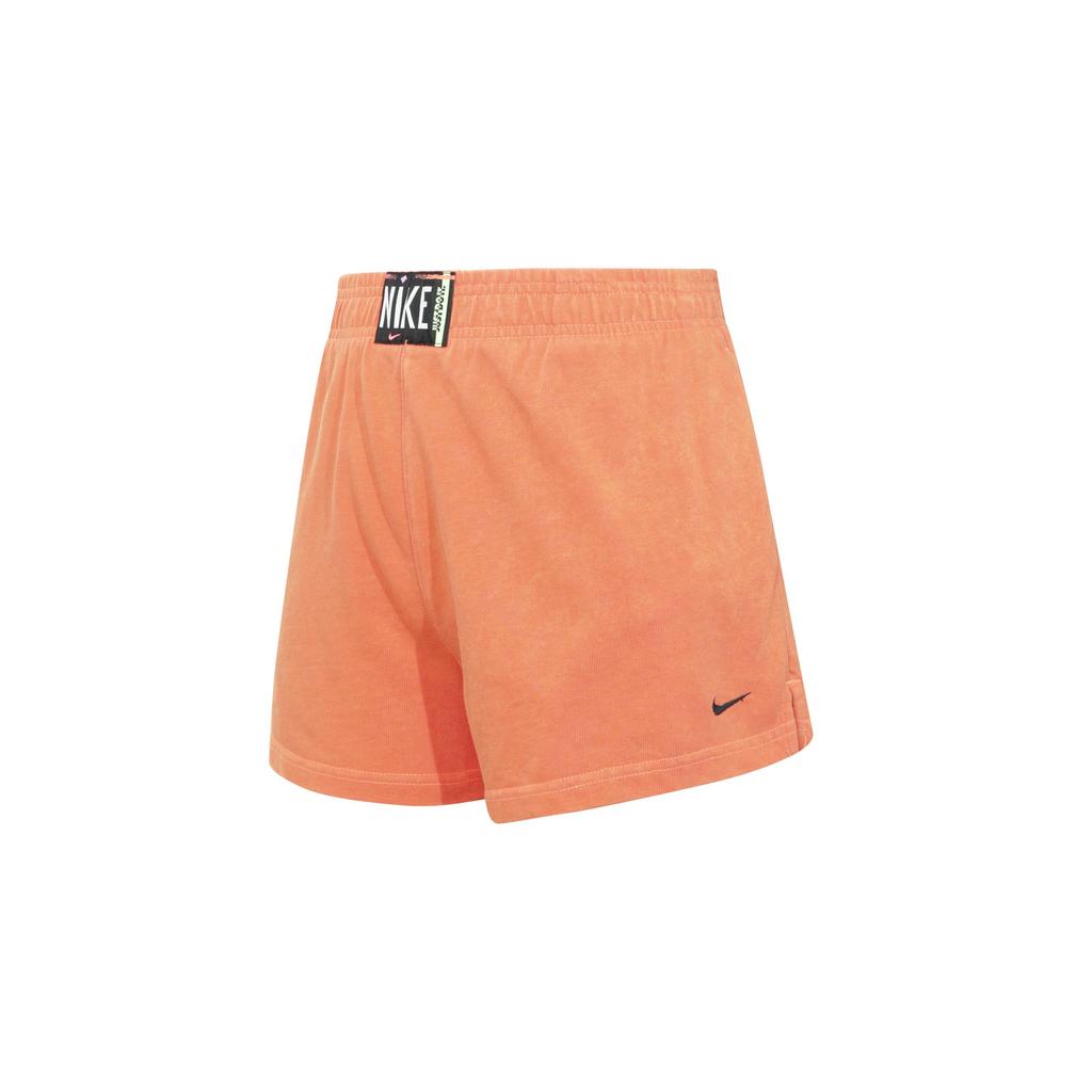 Nike Logo Print Elastic Straight Leg Shorts Women Shorts Orange CZ9858-858