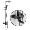 Nickel/Black304 Stainless Steel Rain Shower Set Multi-function Water Three Speed Shower Square Top Spray Hot And Cold Shower Tap