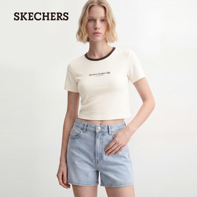 

Skechers Women s Cooling Cotton Knit Short Sleeve T-Shirt L225W217 M