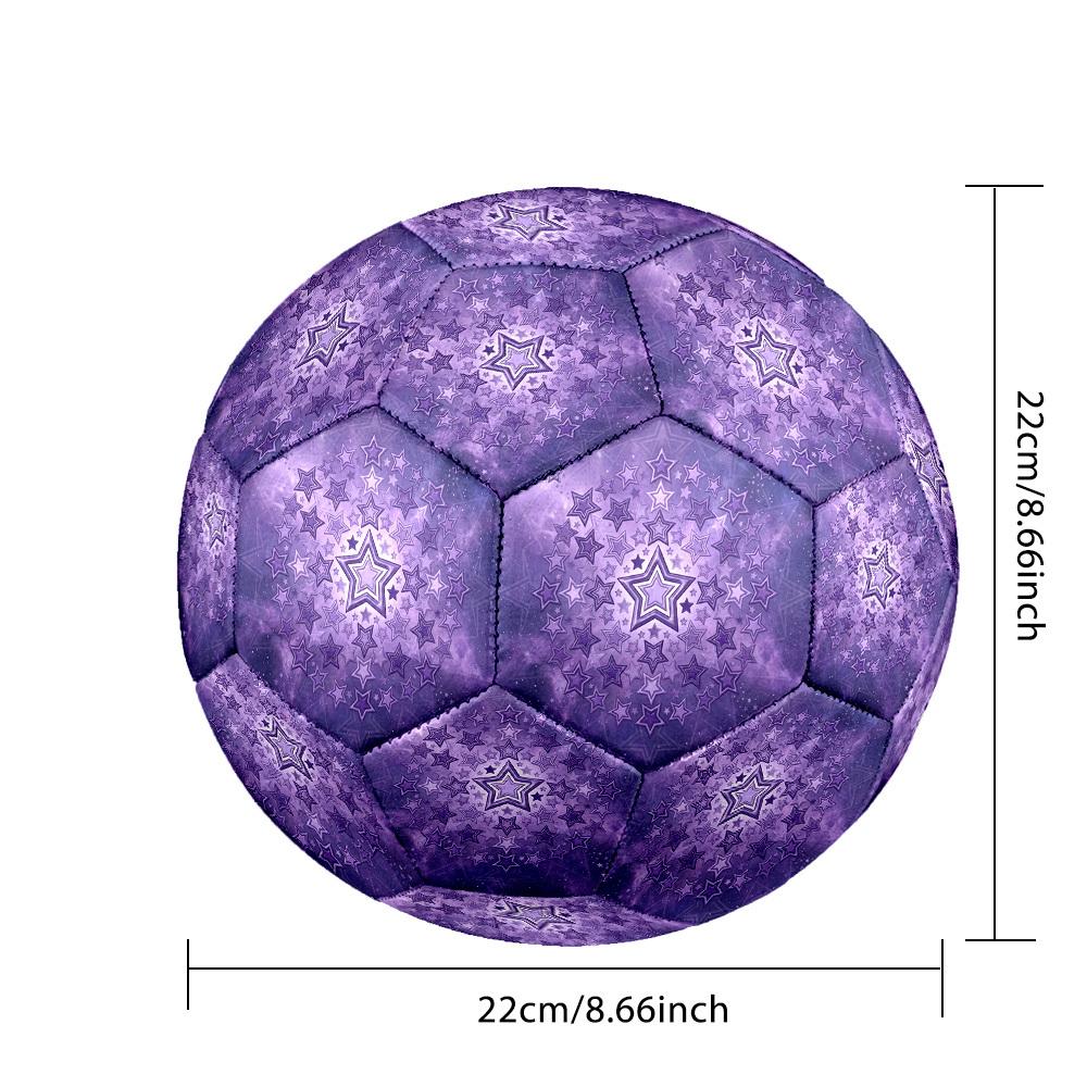 1pc Purple Star Mandala Themed Soccer Ball, Size 5, Lightweight PVC Material, Outdoor Training Soccer Ball Gift. Q62282