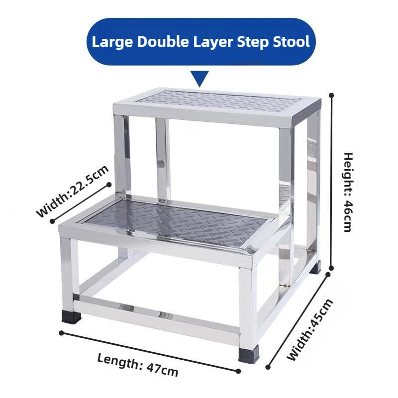 Strong Weight-bearing Pedal Stool household Portable Footstool Thickened Stainless Steel Step Stool