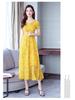 2024 Summer Ice Silk Floral Long Swing Dress for Women - Slimming, Long Sleeve, Casual Elegance