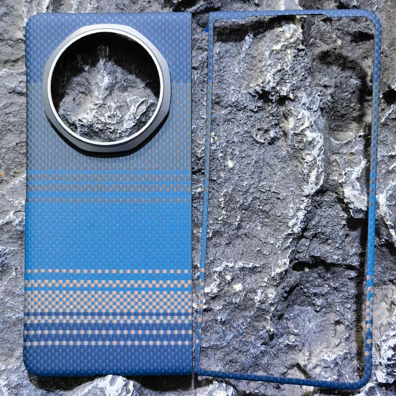 Carbon Fabric Fiber Aramid Phone Case Compatible Magsafe Magnetic Wireless Charging Shockproof Protect Cover For Honor Magic V5