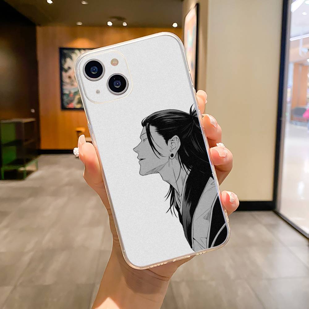 J-J-ujutsu Kaisen-S-uguru- Geto Phone Case For iPhone17,16,15,14,13,12,Pro Max,16/15/14 Plus XS Soft Silicone Transparent Cover