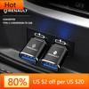 Interior Stickers Type C OTG Male To USB Female Adapter Converter Connector For Renault Megane Clio Koleos QM6 Kadjar Scenic Esp JJ8