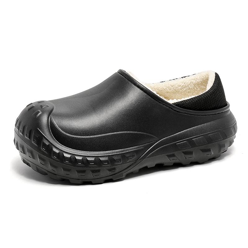 Зимняя хлопковая обувь модные зимние ботинки для пар плюшевые прогулочные ботинки теплые нескользящие повседневные громоздкие туфли 36-37 чёрный 2109₽