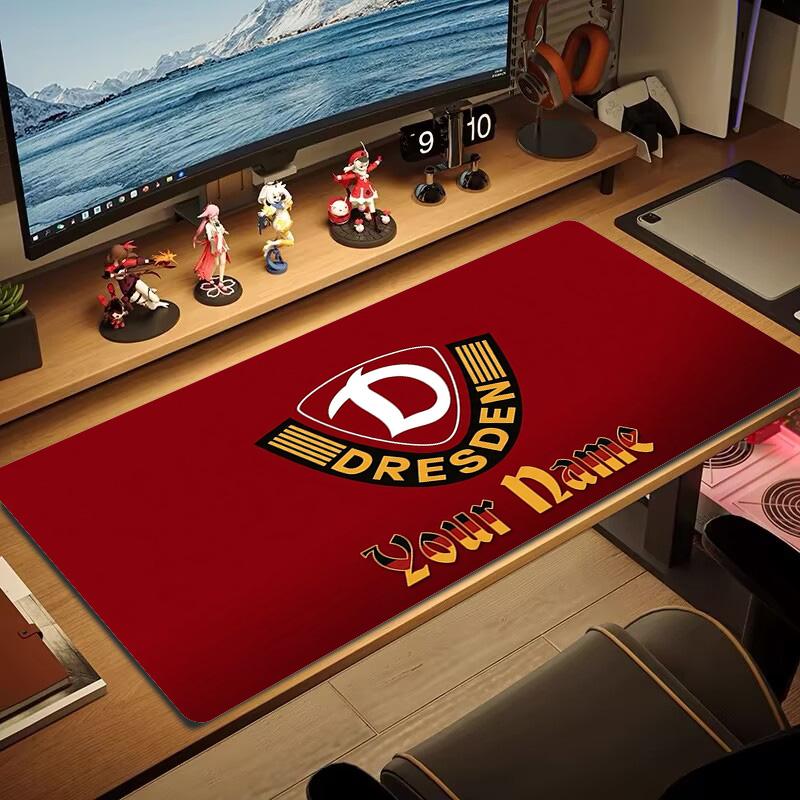 Dynamo Dresden Custom Name Large Size Mouse Pad Large Gaming Table Cushion Non-slip Laptop Tablet Big Mousepad XXL Mat Mini PC Playmat With Lock Edge