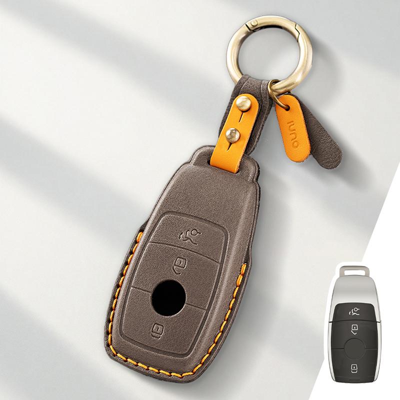 Genuine Leather Protector for Mercedes Benz A C E S G Class CLA GLE GLB GLS AMG Maybach Key Case Cover Fob