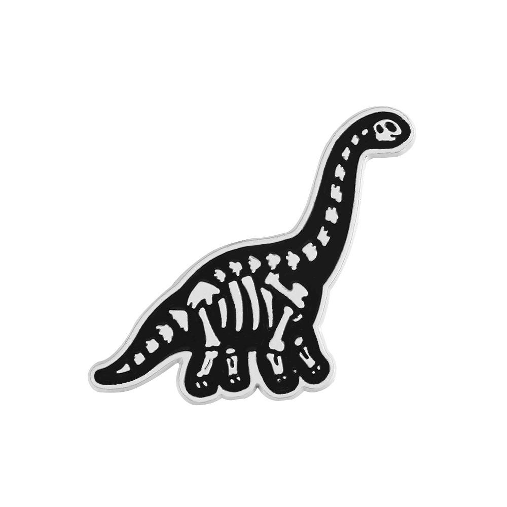 European & American Style Jurassic Park Dinosaur Skeleton Brooch - Creative Mini Animal Pin