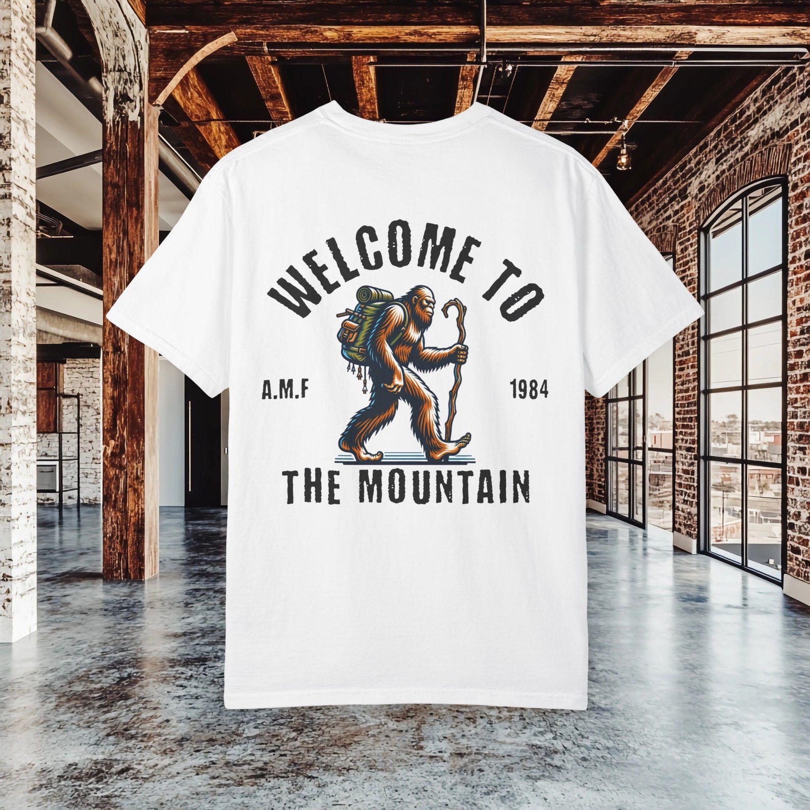 Bigfoot Hiking Shirt, Sasquatch Camping Tee, Funny Mountain Shirt, Retro Vintage Bigfoot Gift, Outdoorsy Graphic Tee, Nature Lover Shirt 2XL