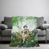 Genshin Impact Venti Printed Comfortable and Soft Sofa Living Room Bedroom Plush Blanket Suitable for Home Travel and Gifts