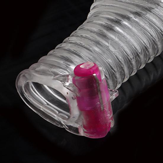 Penis Extension Sleeve Eco-friendly Washable TPE Transparent Penis Extension Vibrator Sleeve for Household