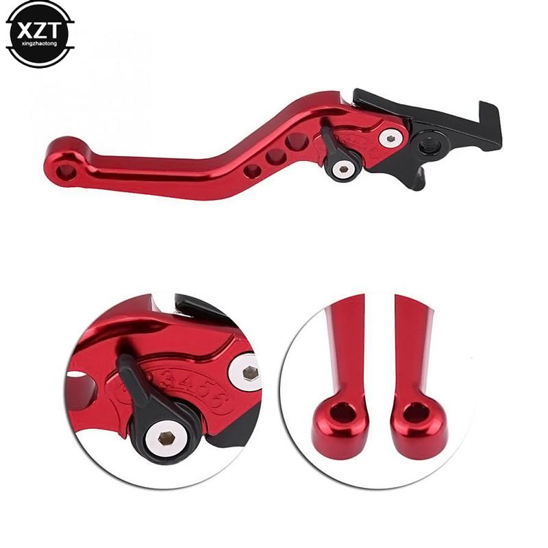 Heiß 2 Stück Universal CNC Legierung Motorrad Bremshebel Verstellbare Größe Moto Motorrad Modifikation Kupplungstrommel Bremshebel Griff