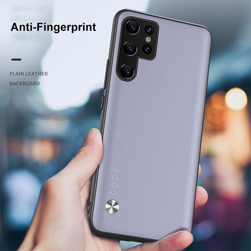 Luxury Leather Case For Samsung Galaxy S22 Ultra S20 S21 FE S10 Plus Cover Matte Phone Case For Samsung Note 20 Ultra 10 Plus
