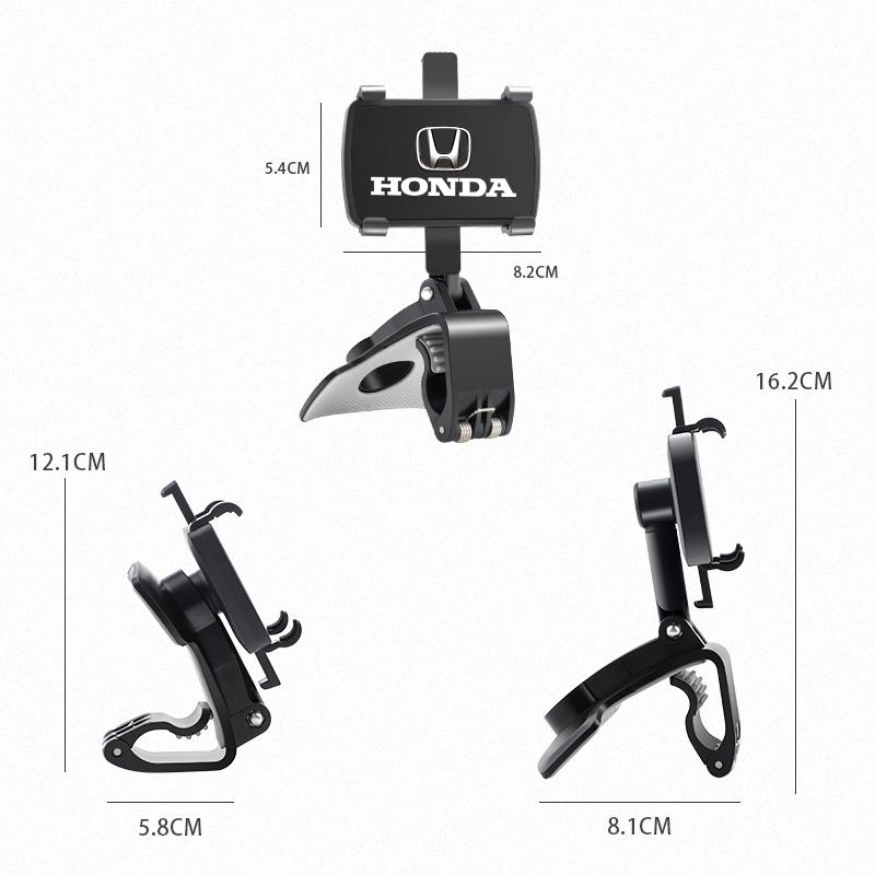 AGZ1 Dashboard Car Phone Holder Sun Visor Rearview Mirror 1200 Rotation Bracket For Honda Civic FIT Accord Prelude CRV 5th City CRZ