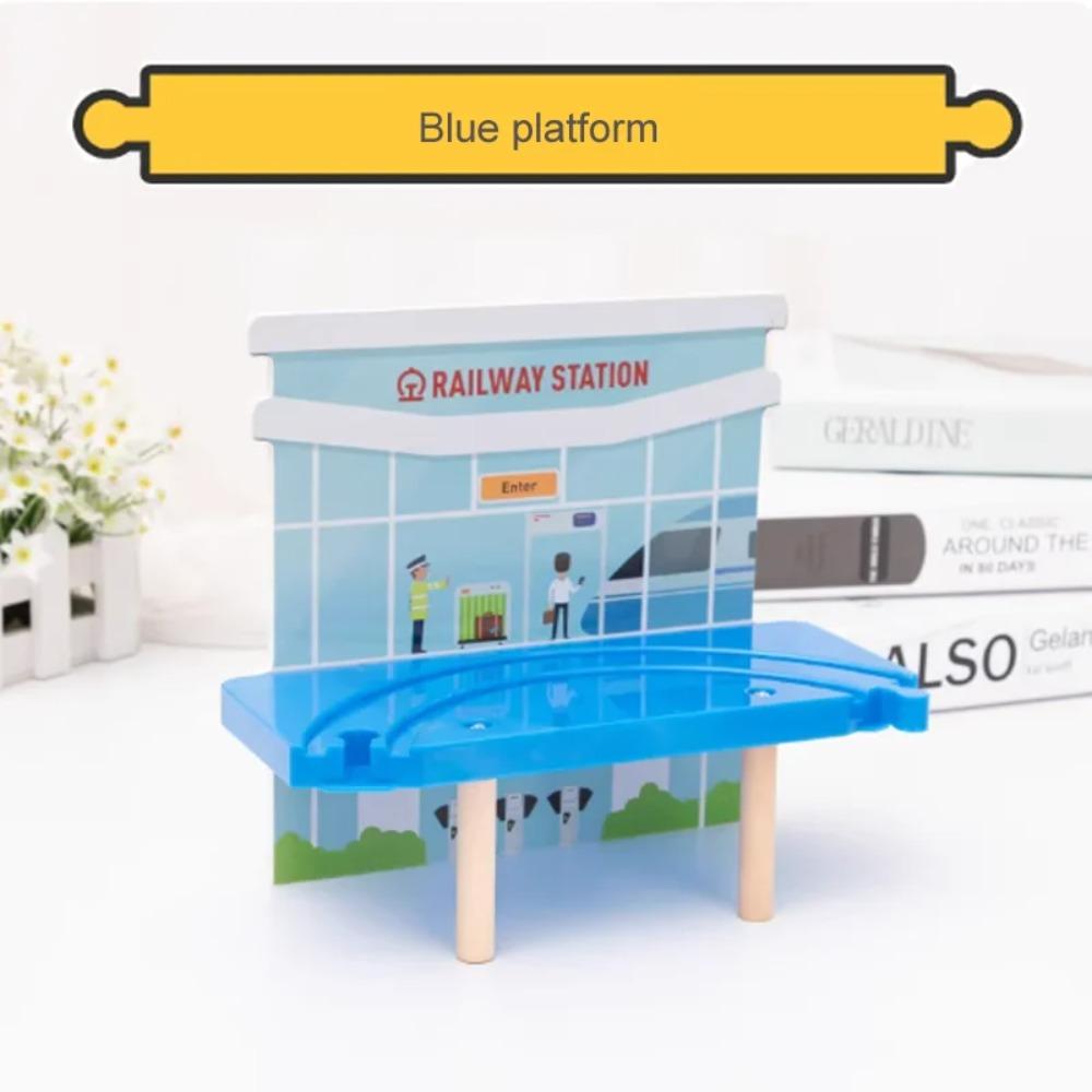 Wooden Train Track Scene Building Accessories Cave Tunnel Compatible with Thomas Tank Engine Track Toys Ages 3-6