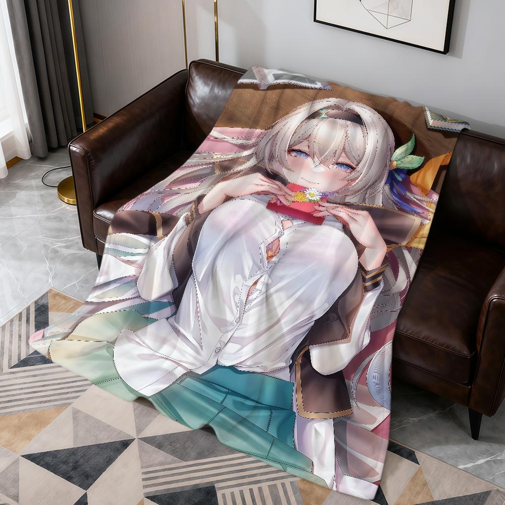 Game Houkai Star Rail Firefly Fanart Soft Warm Plush Blanket Dormitory Sofa Living Room Pet Hogar Bedroom Gift Nap Home Flannel