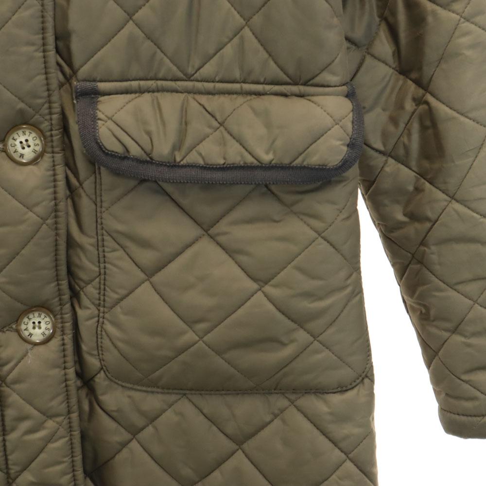 MACKINTOSH SCOTLAND Made In USA Quilted Coat 36 Khaki Back Bore Women Used