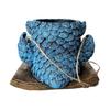 Květináč Modrá sova Pryskyřice Keramika Závěsný květináč s detailní texturou Odolný vůči povětrnostním vlivům Vnitřní Venkovní Dekorativní držák na rostliny