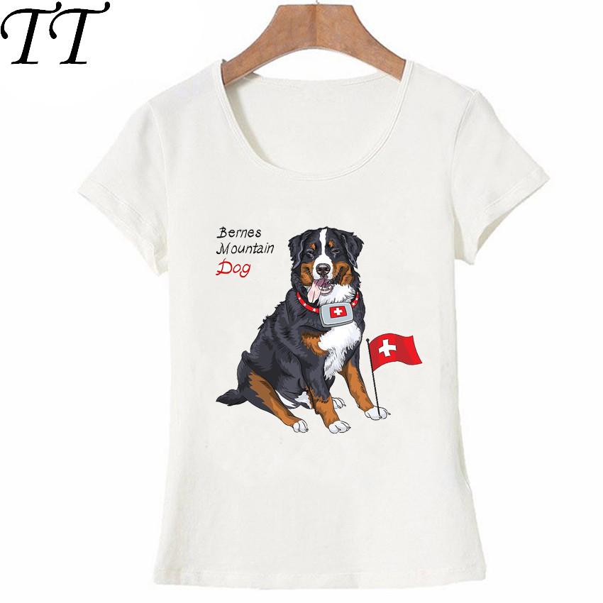 

I Love My Bernese mountain dog TShirt Summer Cute Women Tshirt Hipster Cool Dog Print T Shirt Female Tops ladies casual Tees 4XL