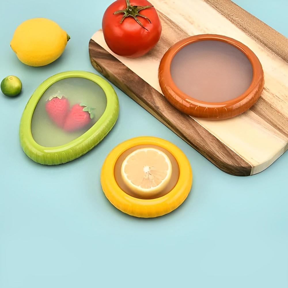 Reusable Food Saver Boxes Half Cut Fruit Fresh Retractable Film Storage Container Fruit Preservation Seal Cover For Kitchen Tool
