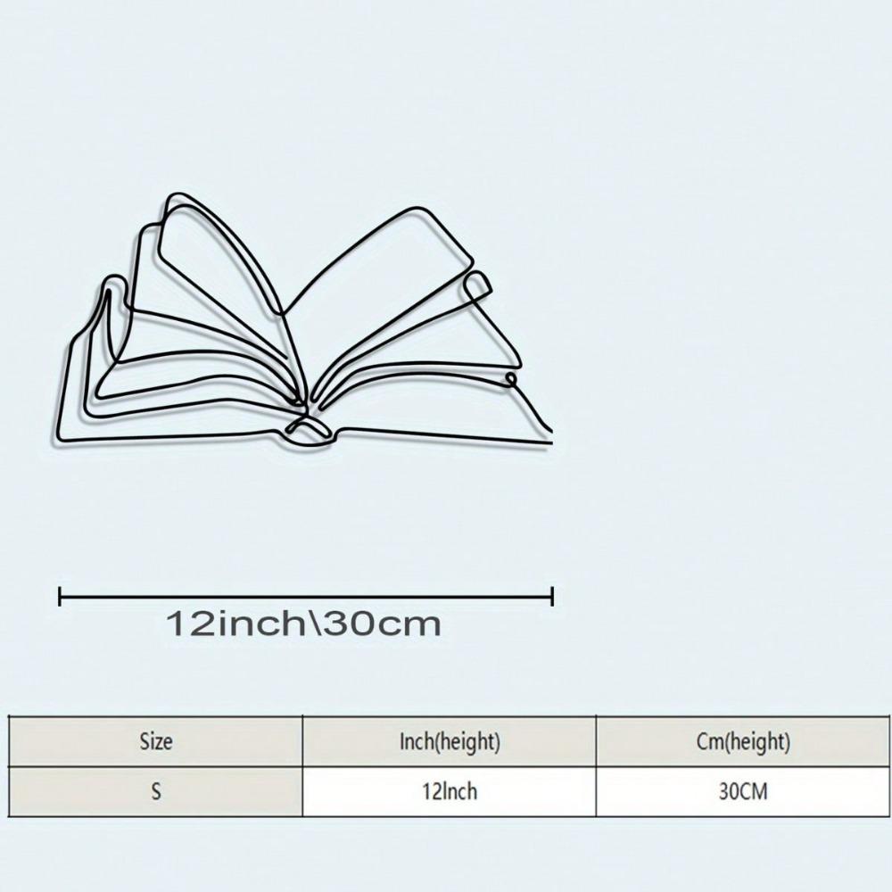 Vintage Library Metal Wall Art Powder Coated Book Mural Gift for Book Lovers Home Decor