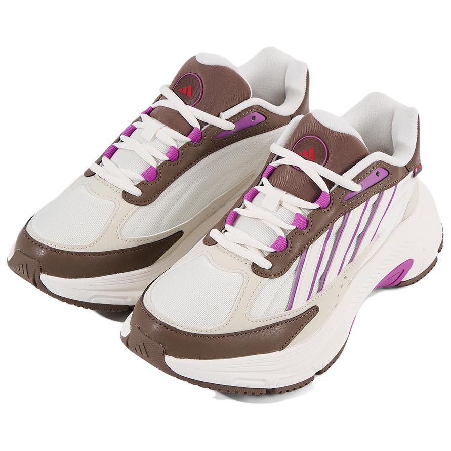 Adidas Fc Classic Fabric Synthetic Leather Comfortable Versatile Shock Absorption Non-Slip Low-Top Casual Shoes Women Casual Shoes White Purple JP7732