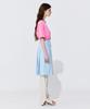 WNDERKAMMER Raw-Cut Pleats Skirt_Light Blue