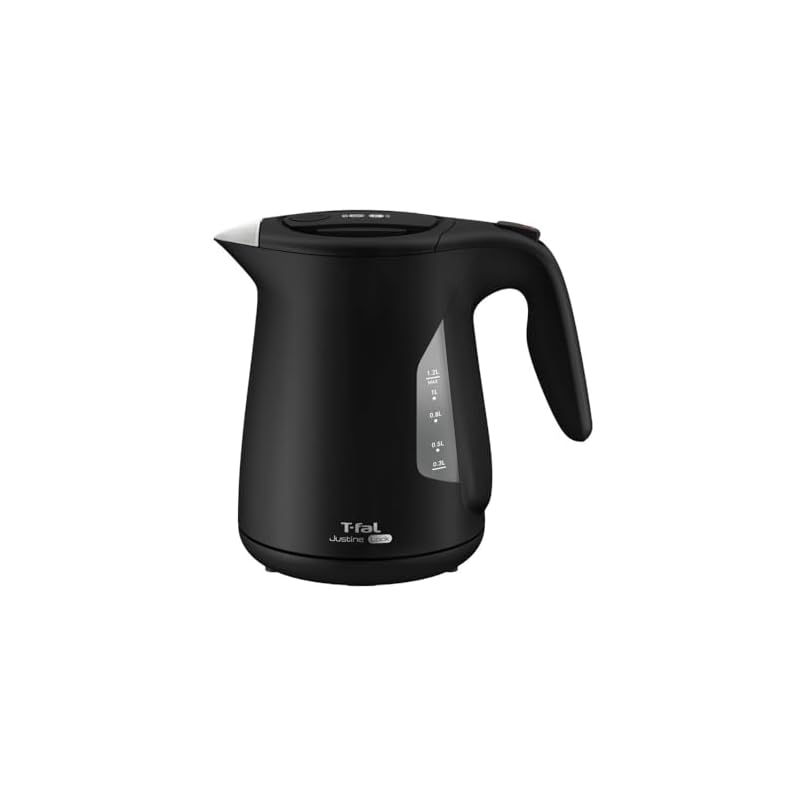 Tefal Electric Kettle 1.2L Large Capacity, Spill-Proof Lock, "Justin Lock Black," Steam-Saving Design, KO5908JPA