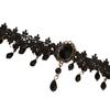 "Chic Gothic Black Lace Tassel Collarbone Necklace”