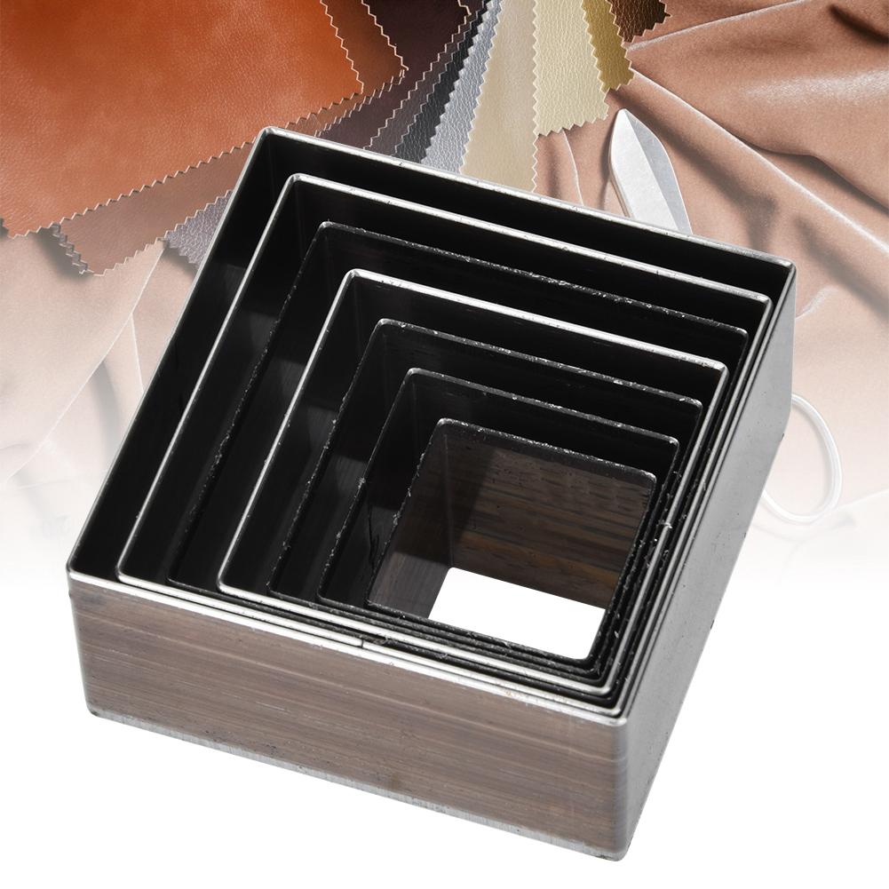 7Pcs 20 50mm Square Leather Craft DIY Leather Cutting Mold Die Leather Tool