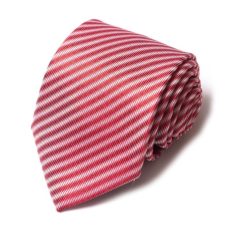 Men'S Tie Business Dress Tie Polyester Groom Wedding Festive Striped 8Cm Tie