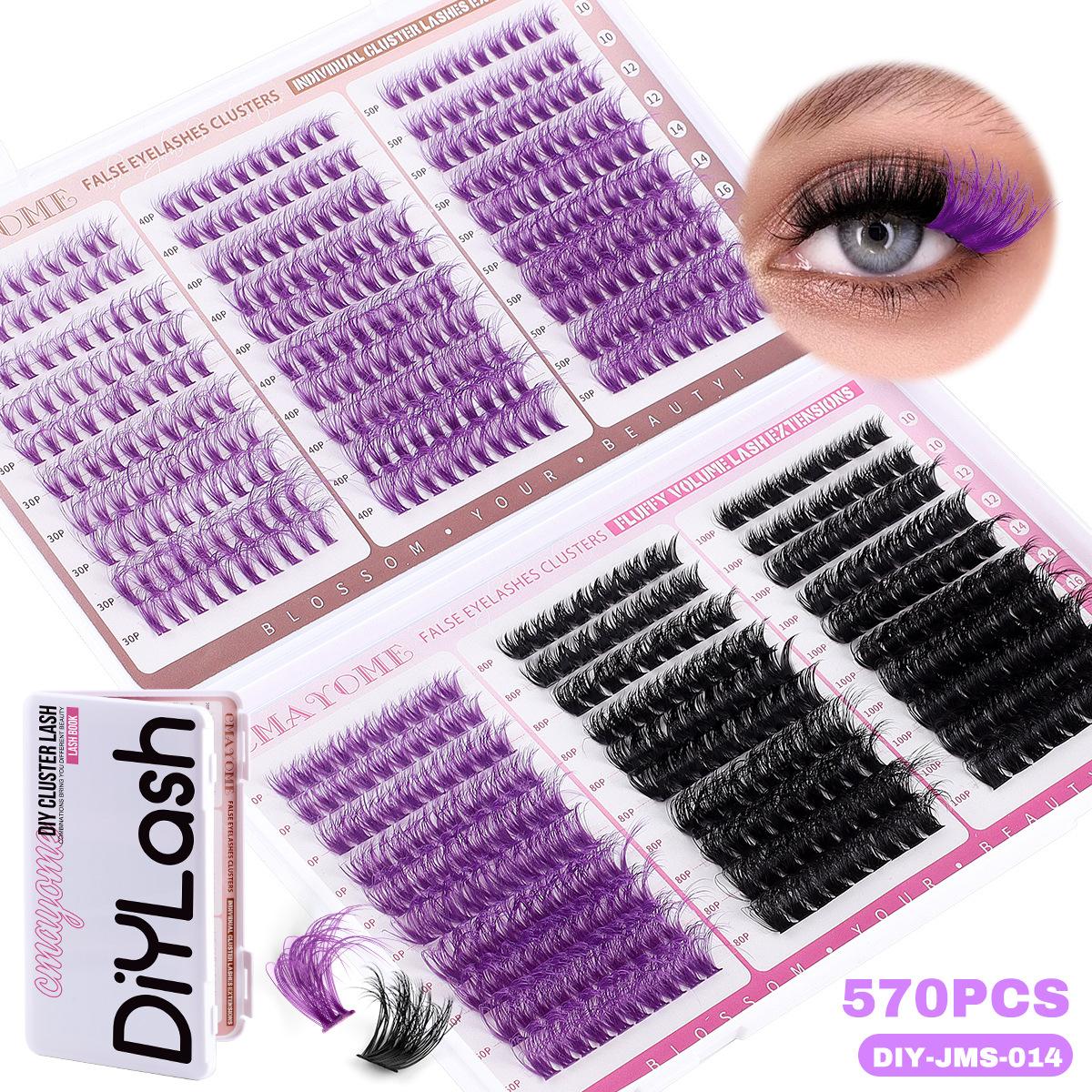 

Цветной Набор Накладных Ресниц Сделай Сам Дуо Большой Вместимости Книжка для Ресниц Натуральные Густые D Сегментированные Накладные Ресницы