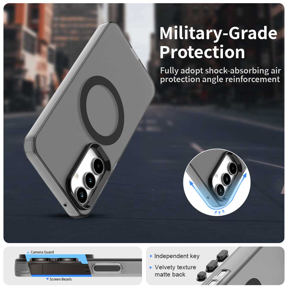 For Samsung Galaxy A55 Case Magsafe Wireless Charging Cover Samsung Galaxy A15 A25 A35 A55 5G Case Shockproof Matte TPU Bumper
