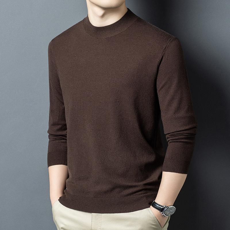 Men's Autumn/Winter Thick Wool Half-High Collar Sweater