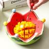 Creative Ceramic Watermelon Fruit Bowl with Fork for Home Living Room Fruit Plate Salad Bowl Cute Stainless Steel Fork