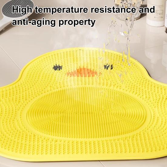 Foot Rub Mat Little Yellow Duck Design Silicone Foot Mat Anti-Slip Suction Cup Bottom Dead Skin Remover Bath Pad