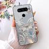 Für LG V40 V50s V35 ThinQ LG V8X ThinQ V30 2017 Handyhülle Weicher TPU-Stoßfänger Rückseite Coole Cartoon-Luxus-Schmetterlingsblume Funda