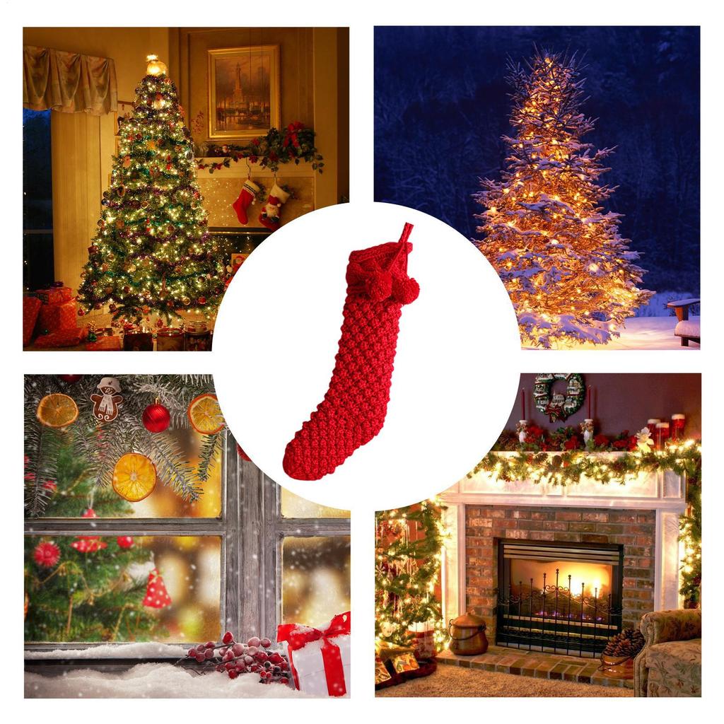 Knit Christmas Stockings 18inch Large Cable Rustic Comfortable Decoration Tree Ornaments Family Home Stockings For Adults Kids