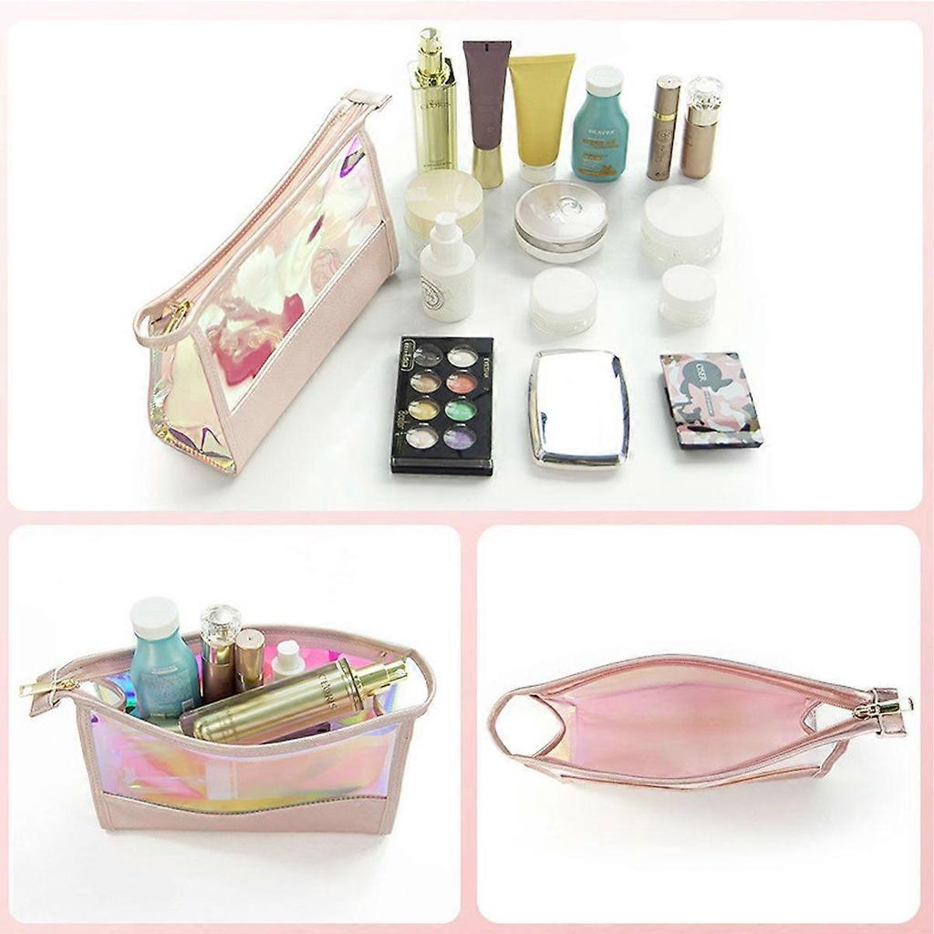 Iridescent Pouch Portable Zippered Toiletry Bag Waterproof Cosmetic Bags Gift Bags for Women Girls