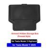 for Tesla Model Y L Juniper 2025 2026 Center Console Storage Box Armrest Hidden Box Model 3 Highland YL Organizer Cup Mat