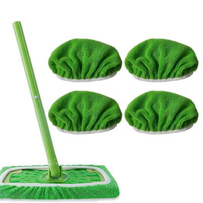 4 Stück Mopp-Ersatztücher, wiederverwendbar, waschbar, hervorragende Wasseraufnahme, Mikrofaser-Mopp-Pads, Trocken- und Nasswischtuch für Swiffer Sweeper Mop