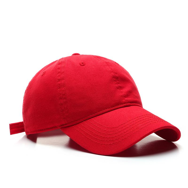 12 Color Korean Style Japanese Style Washed Curved Brim Cotton Peaked Cap For Men Solid Color Women's Sun Protection Sunshade Baseball Cap