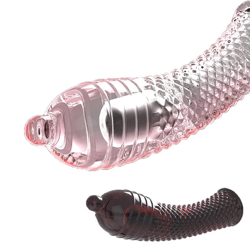 Penishülle in S/L-Größe, verlängert 5/7 cm, wiederverwendbares Kondom, verzögerte Ejakulation, Penisvergrößerung, Sexspielzeug für Männer und Paare