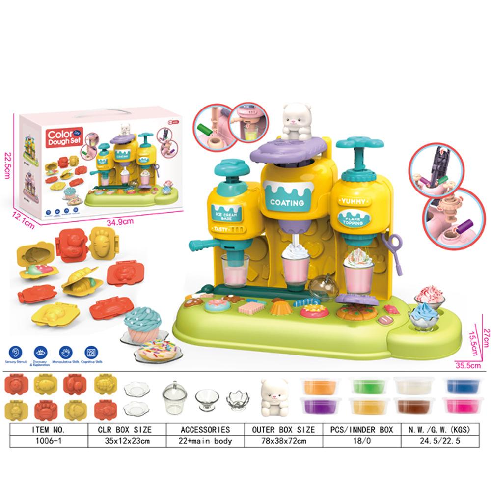 Large Ice Cream Sushi Colored Clay Play-Dough Toy, Children'S Ultra-Light Clay Tool Mold Set Batch