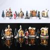 Christmas Glowing Little House Set Resin Christmas Little House Ornaments Christmas Gift