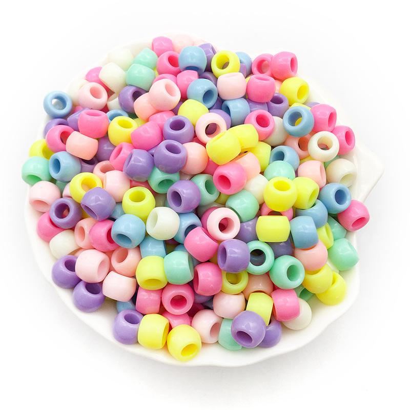 50g Mix of Acrylic Butterfly, Heart, Round Loose Beads for DIY Macaron Color Bracelets & Necklaces.