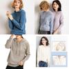 Locker gestrickter Damen-Hoodie aus weichem Kaschmir für kuscheligen Komfort